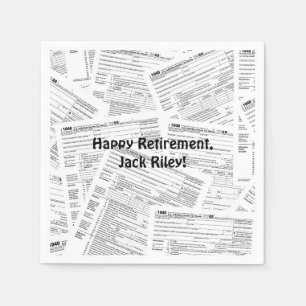 Income Tax Form 1040 Retirement Napkin