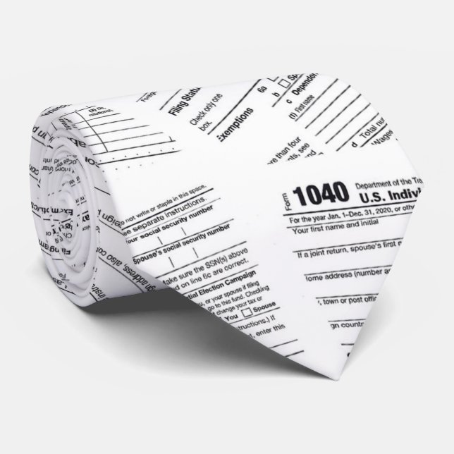 Income Tax Form documents Tie (Rolled)