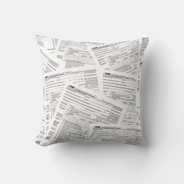 Income Tax Forms Cushion (Front)