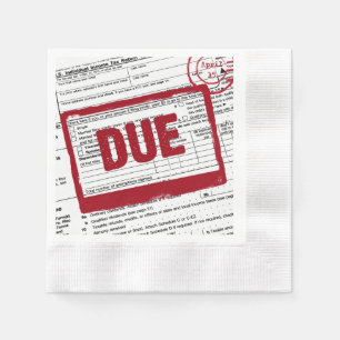 income tax red stamp napkin