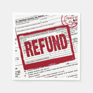 income tax refund stamp napkin