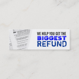 Income Taxes Skinny Business Cards