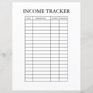 INCOME TRACKER TEMPLATE
