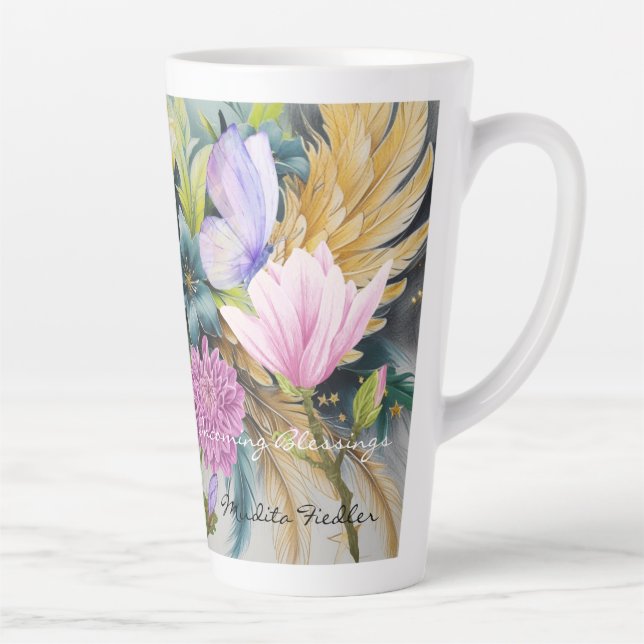 Incoming Blessings-Latte Mug (Right)