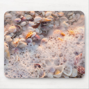 Incoming Surf And Seashells On Sanibel Island Mouse Mat
