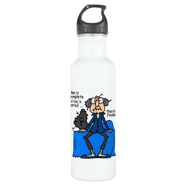 Incomplete Then Finished Marriage Humour 710 Ml Water Bottle (Front)