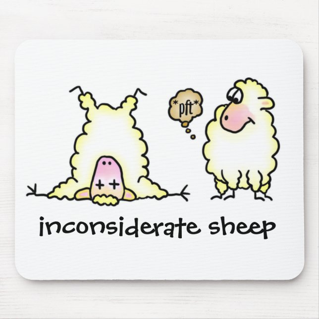 Inconsiderate Sheep Mousepad (Front)