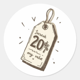 Increasing Value Vintage Price Tag Sticker