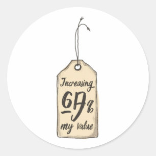 Increasing Value Vintage Price Tag Sticker