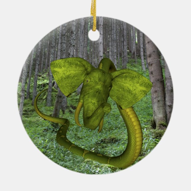 Incredible Elephant Python Ceramic Tree Decoration (Back)