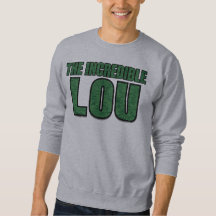 Incredible Lou - Green Brick Pattern Typography