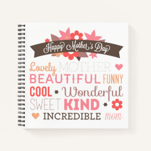 Incredible Mum Happy Mother's Day   Guestbook Notebook