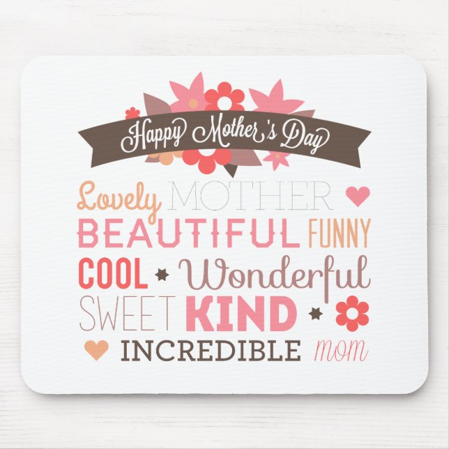 Incredible Mum Happy Mother's Day | Mousepad (Front)
