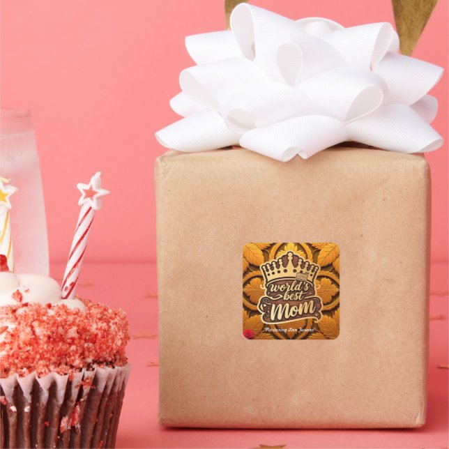 "Incredible Mum Strength" Square Sticker (Party)
