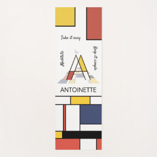 Incredible Neoplasticism Art Monogram. Letter A Yoga Mat