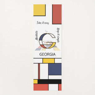 Incredible Neoplasticism Art Monogram. Letter G Yoga Mat