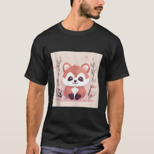Incredible Red Panda And Cherry Blossom Ness T-Shirt