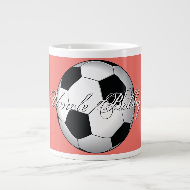 Incredible Soccer Sport Budget Monogram Large Coffee Mug (Front)