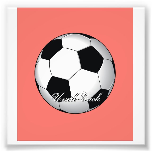 Incredible Soccer Sport Budget Monogram Photo Print (Front)