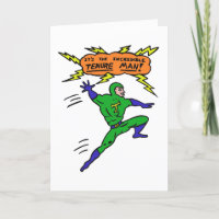 Incredible Tenure Man Superhero Cartoon Comics Fun