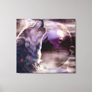 Incredible Wolf Song Wall Canvas Art