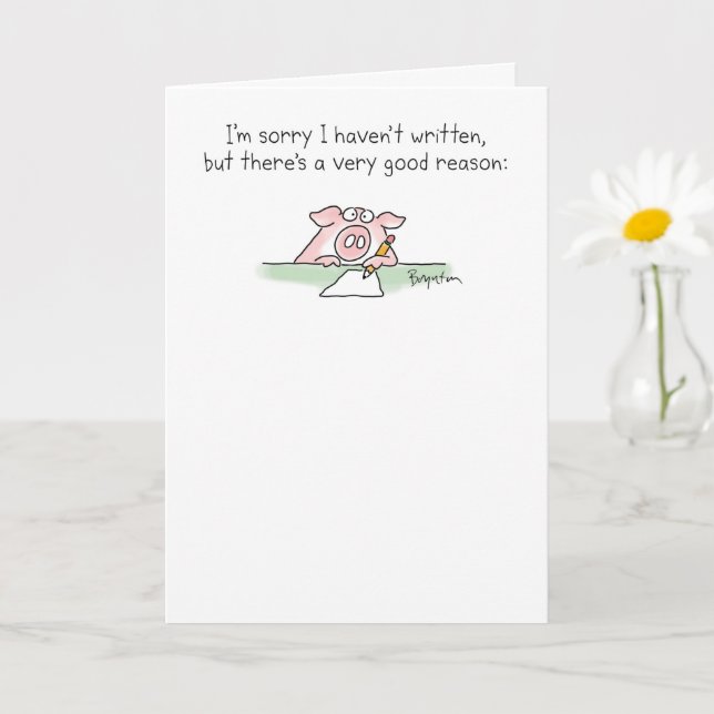 Incredibly Lazy Pig by Sandra Boynton Card (Small Plant)