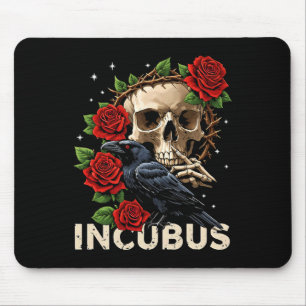 Incubus Crow Left Skull Flower Halloween Costume 1 Mouse Mat