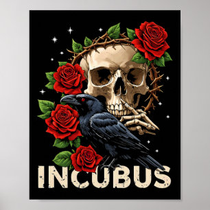 Incubus Crow Left Skull Flower Halloween Costume 1 Poster