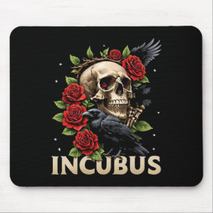 Incubus Crow Left Skull Flower Halloween Costume 2 Mouse Mat