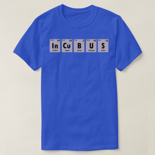 Incubus Periodic Table T-Shirt (Design Front)