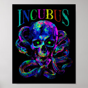 Incubus Skull And Snakes Halloween Gothic Style Poster