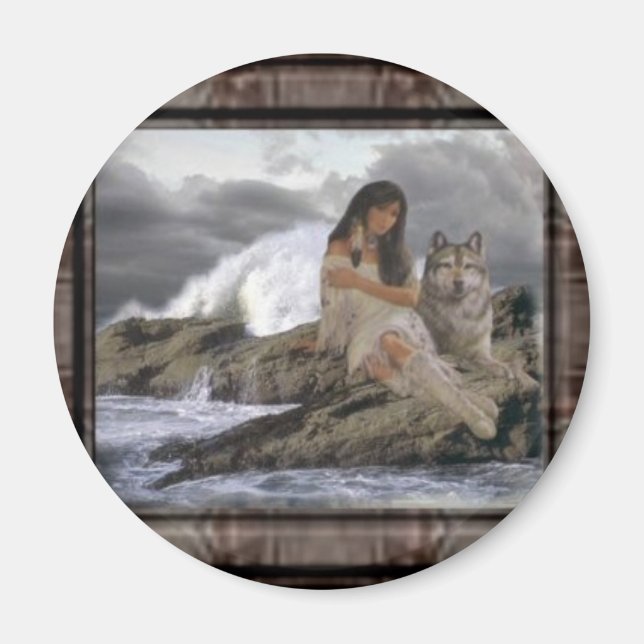 IndainMaiden_Wolf Magnet (Front)