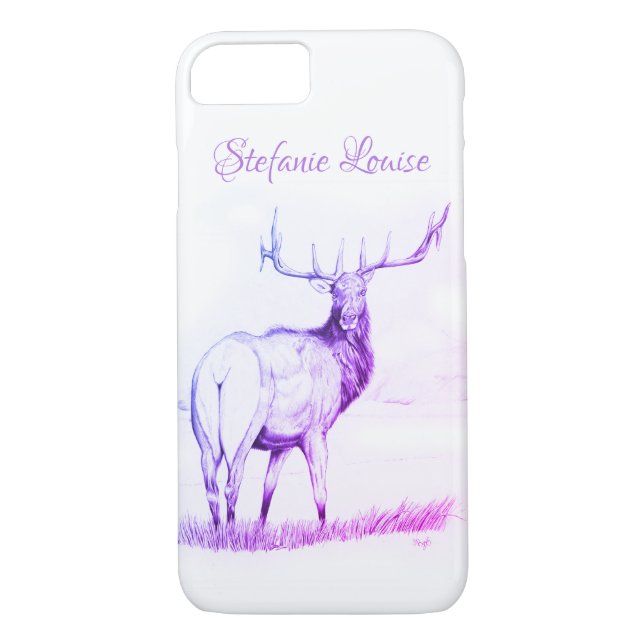Indecision (elk drawing/purple) Case-Mate iPhone case (Back)