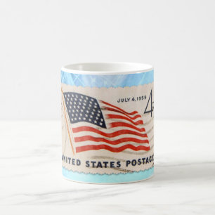 Independance Day Vintage American Postage Stamp Coffee Mug