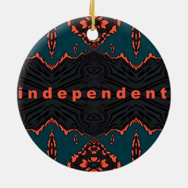 Independant and proud ceramic tree decoration (Back)