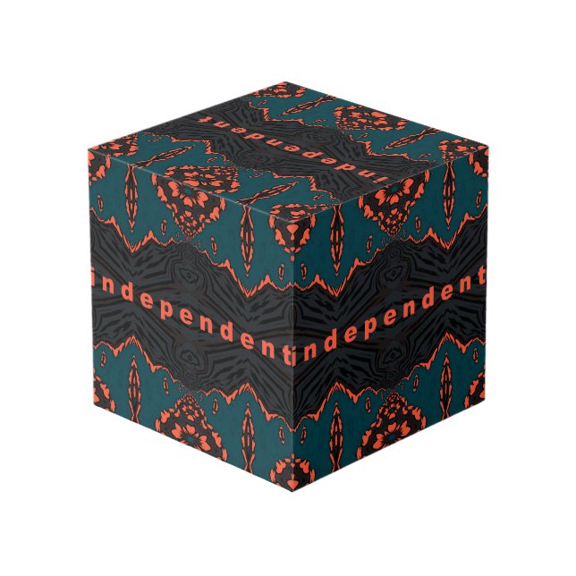 Independant and Proud! Cube (Back Angled)