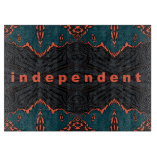 Independant and Proud in dark green and orange Cutting Board