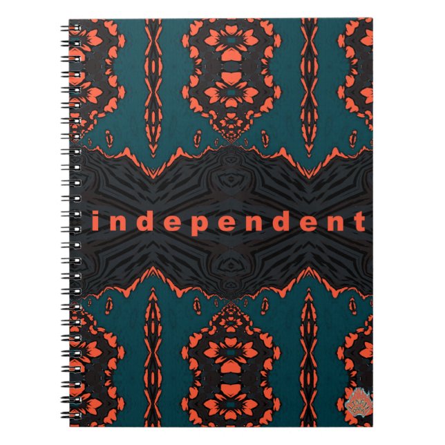 Independant and Proud in Green & Orange Notebook (Front)