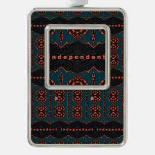 Independant and proud silver plated framed ornament