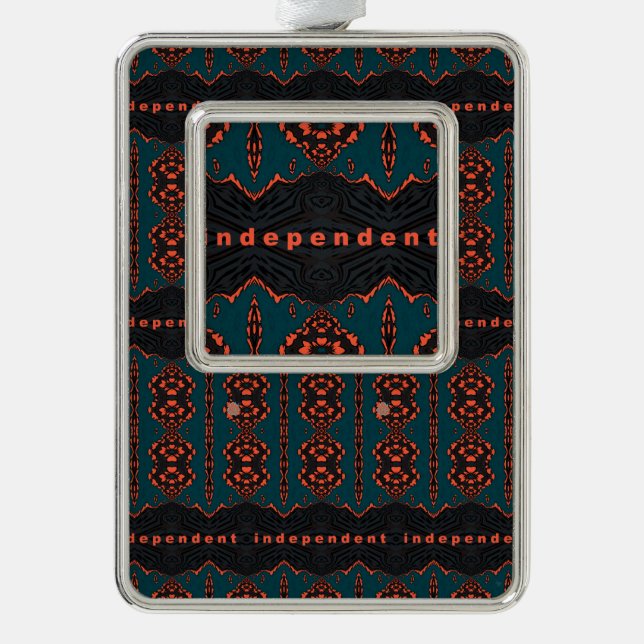 Independant and proud silver plated framed ornament (Front)