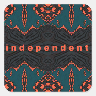 Independant and proud square sticker