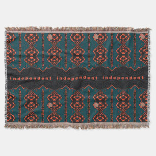 Independant and proud throw blanket