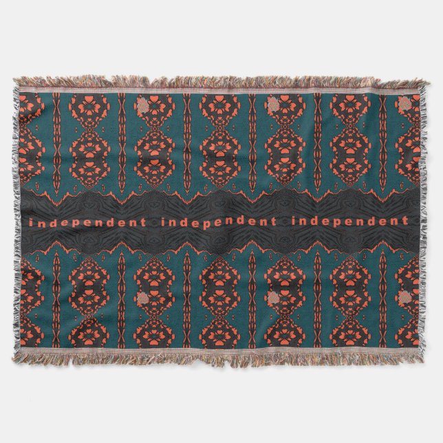 Independant and proud throw blanket (Front)