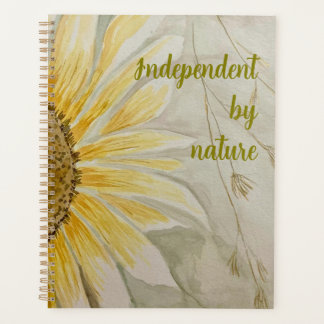Independant by nature journal sunflower planner