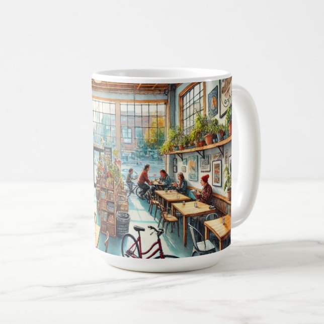 Independant Cafe in Portland Oregon Coffee Mug (Front Right)