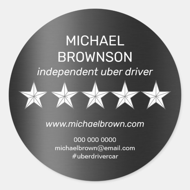 Independant Driver Mobile Car Taxi Classic Round Sticker (Front)