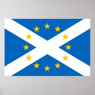 Independant European Scotland Flag Poster Print