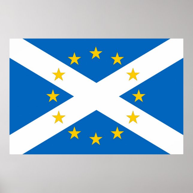  Independant European Scotland Flag Poster Print (Front)