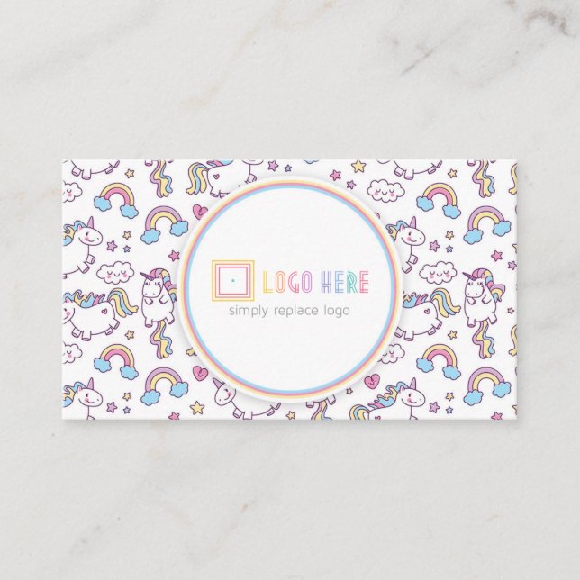 Independant Fashion Retailer Business Card Unicorn (Front)