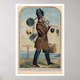 Independant Gold Hunter on His Way to California Poster
